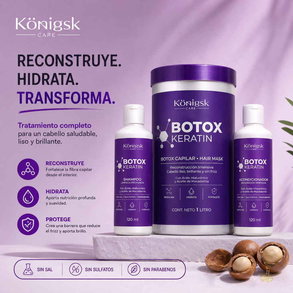 Kit Tratamiento Capilar Botox Keratin Königsk Care