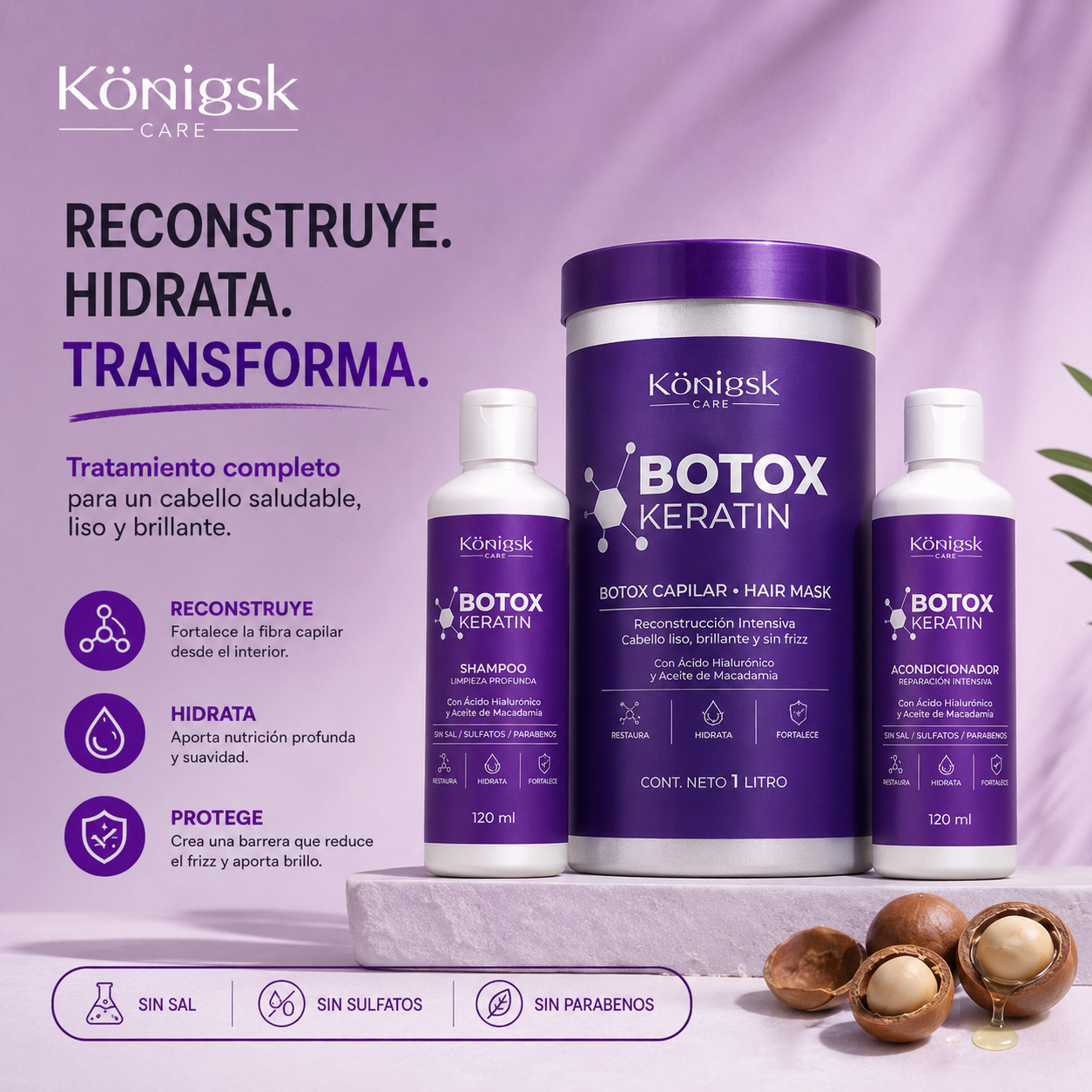 Kit Tratamiento Capilar Botox Keratin Königsk Care