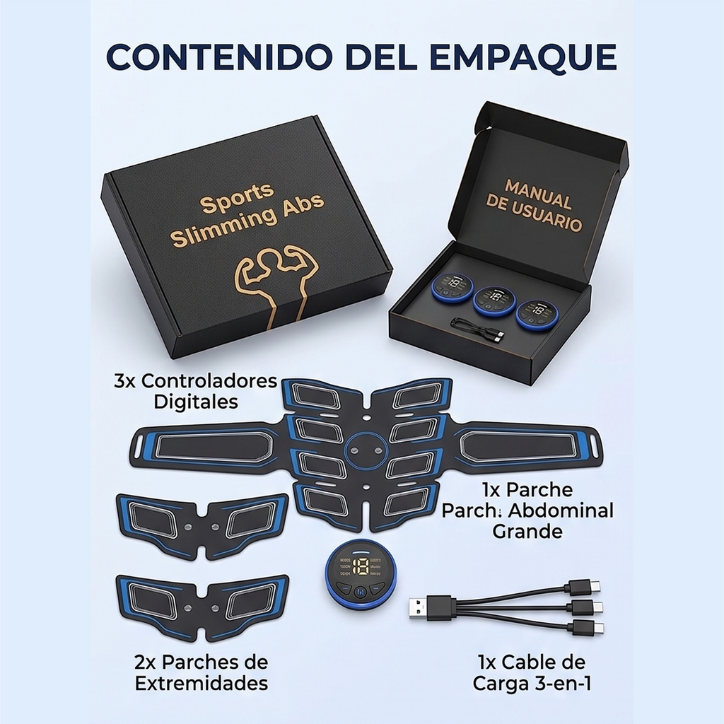 Electroestimulador Muscular Avanzado EMS Sports Slimming Abs