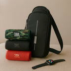 Combo Reloj Inteligente T500 + Parlante Charge 5 + Bolso Antirrobo USB